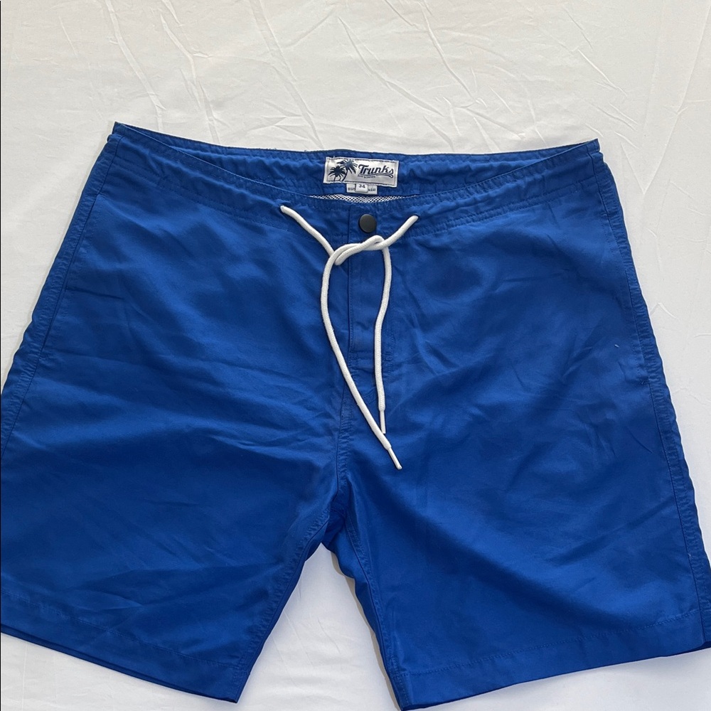 Vibrant Blue Men's Swim Board Shorts Waist 34